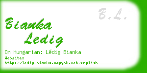 bianka ledig business card