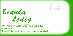 bianka ledig business card